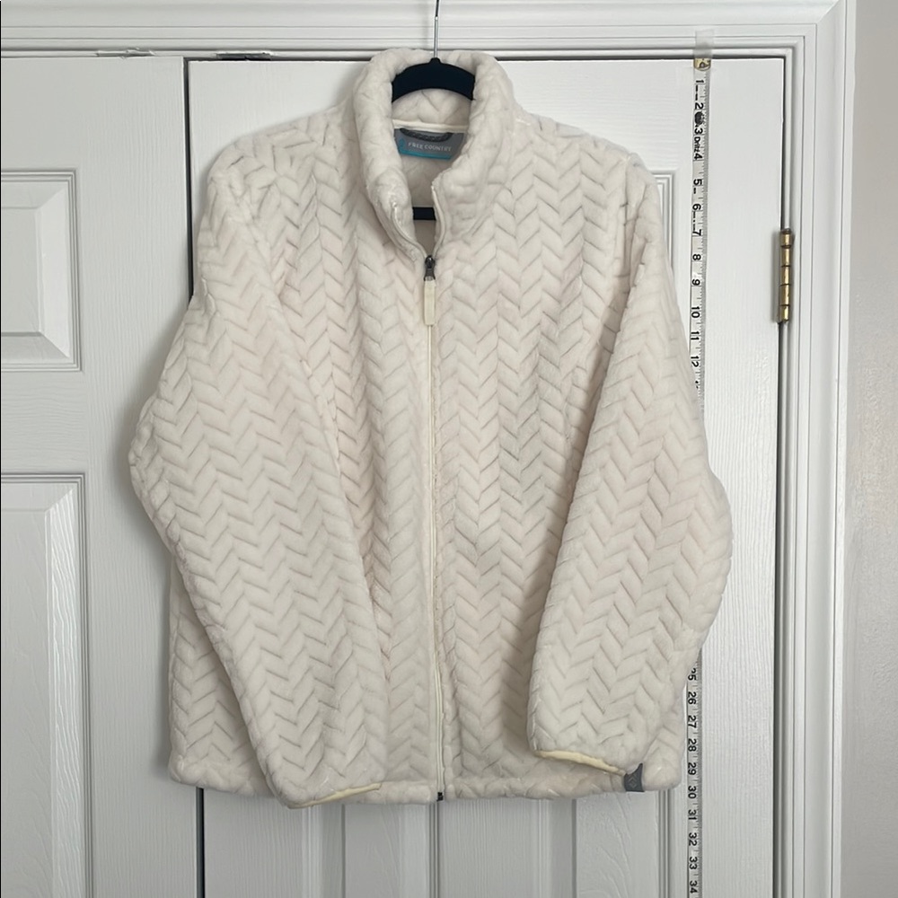 Chico's White Fleece Jacket